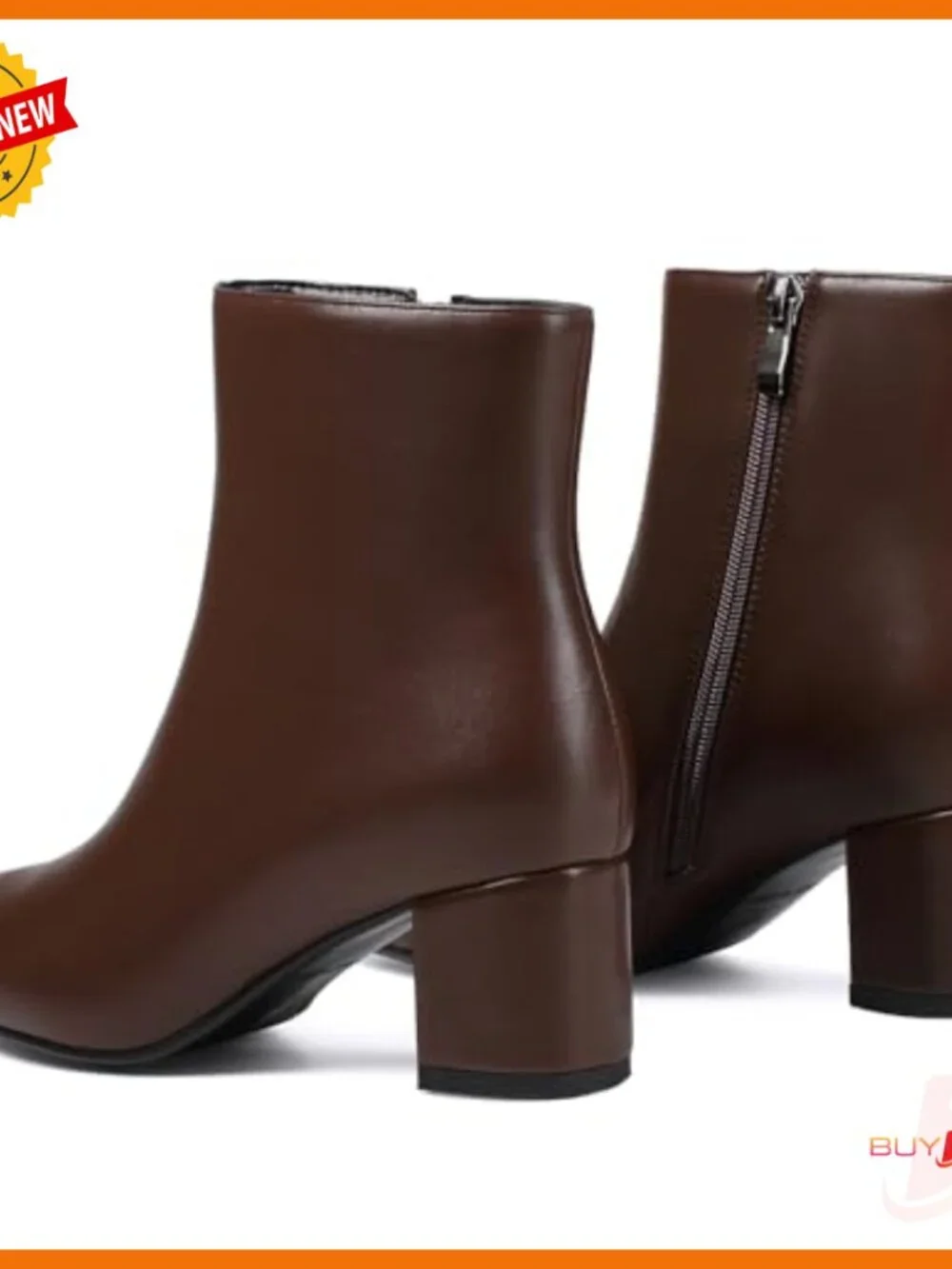 Women's Ankle Boots Pointed Toe Chunky Block Heel Low Heel Booties - Picture 6 of 7